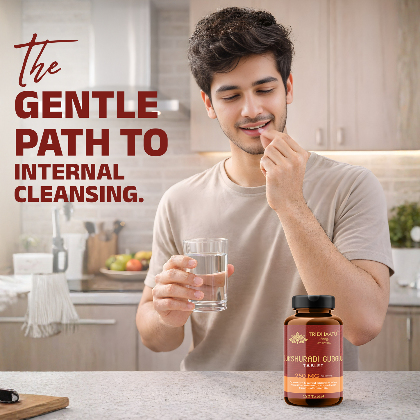 Gokshuradi Guggulu- 120 Tablets Ayurvedic Supplement for Women Kidney & Urinary Tract Health, Helps Detoxification, Reduces Inflammation, Enriched With Gokshura, Guggulu, Haritaki, Amla