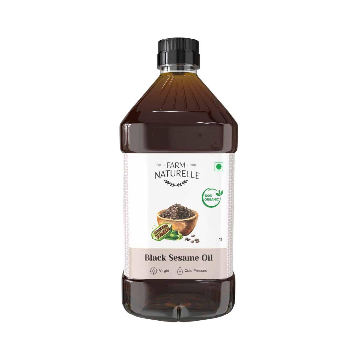 100% Natural Cold Pressed & Wood Pressed Black Sesame Oil Til/Gingelly Cooking Oil.