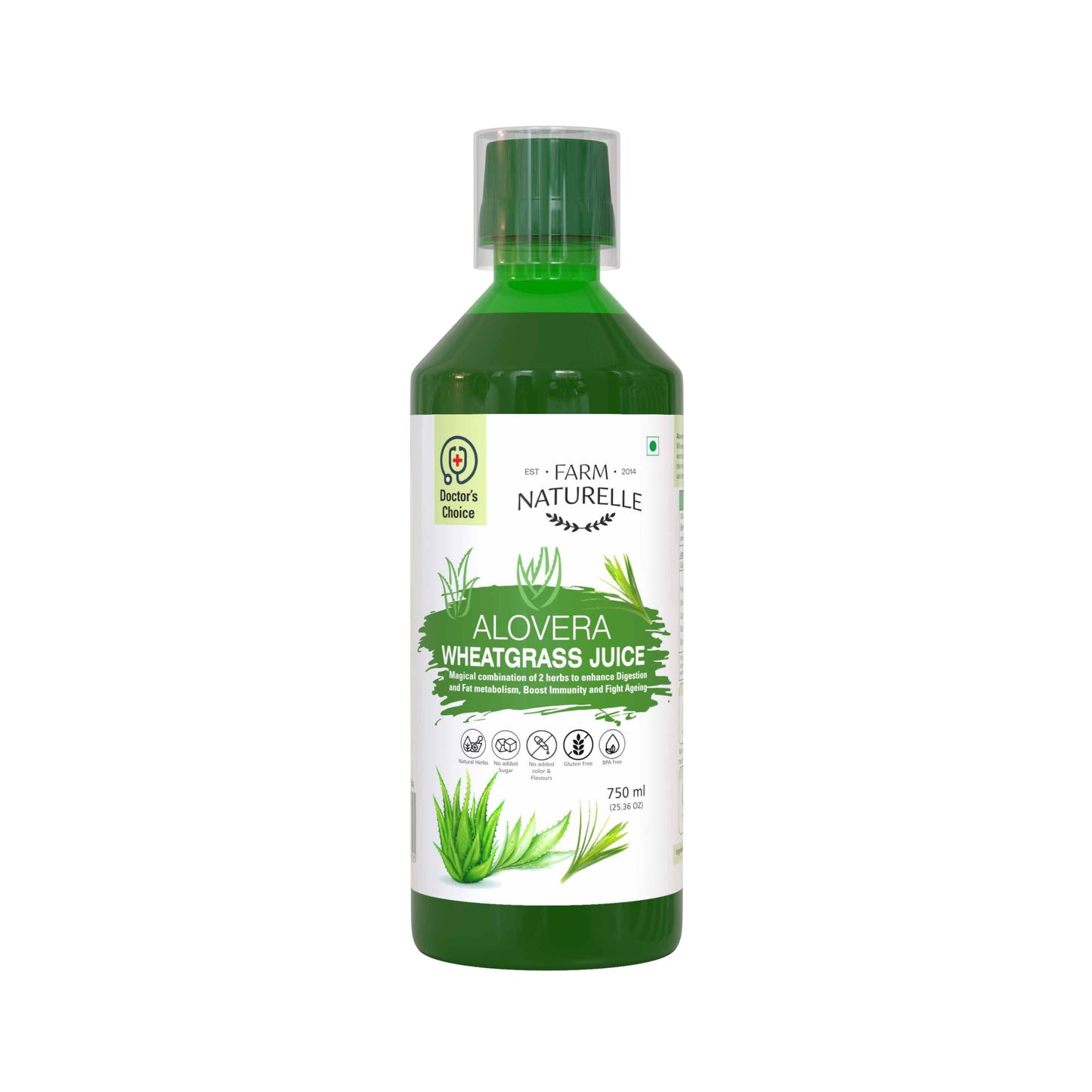 Aloe Vera Wheatgrass Juice – Extra Fiber in Gel Form (750 ML)