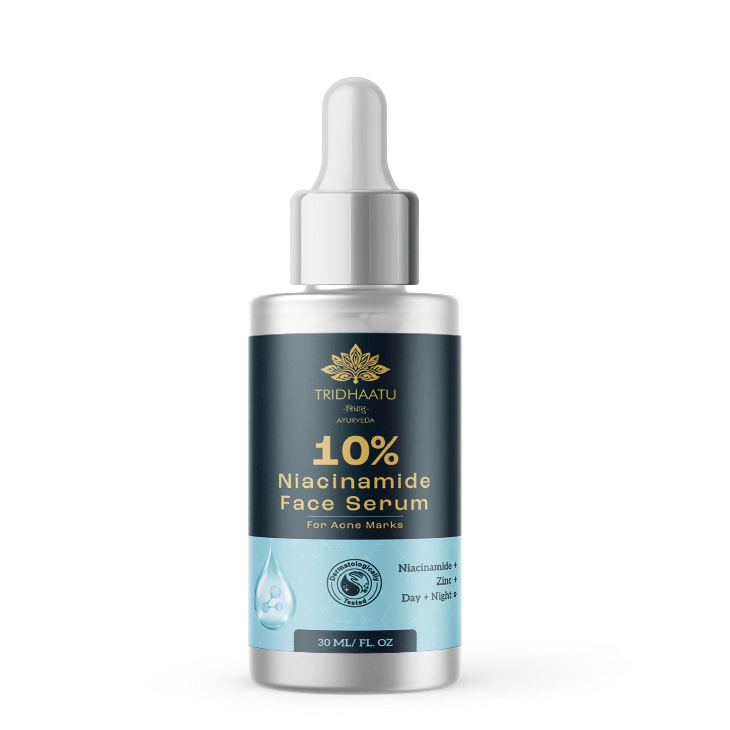 Tridhaatu Ayurveda 10% Niacinamide Face Serum for Acne Marks - 30ml.
