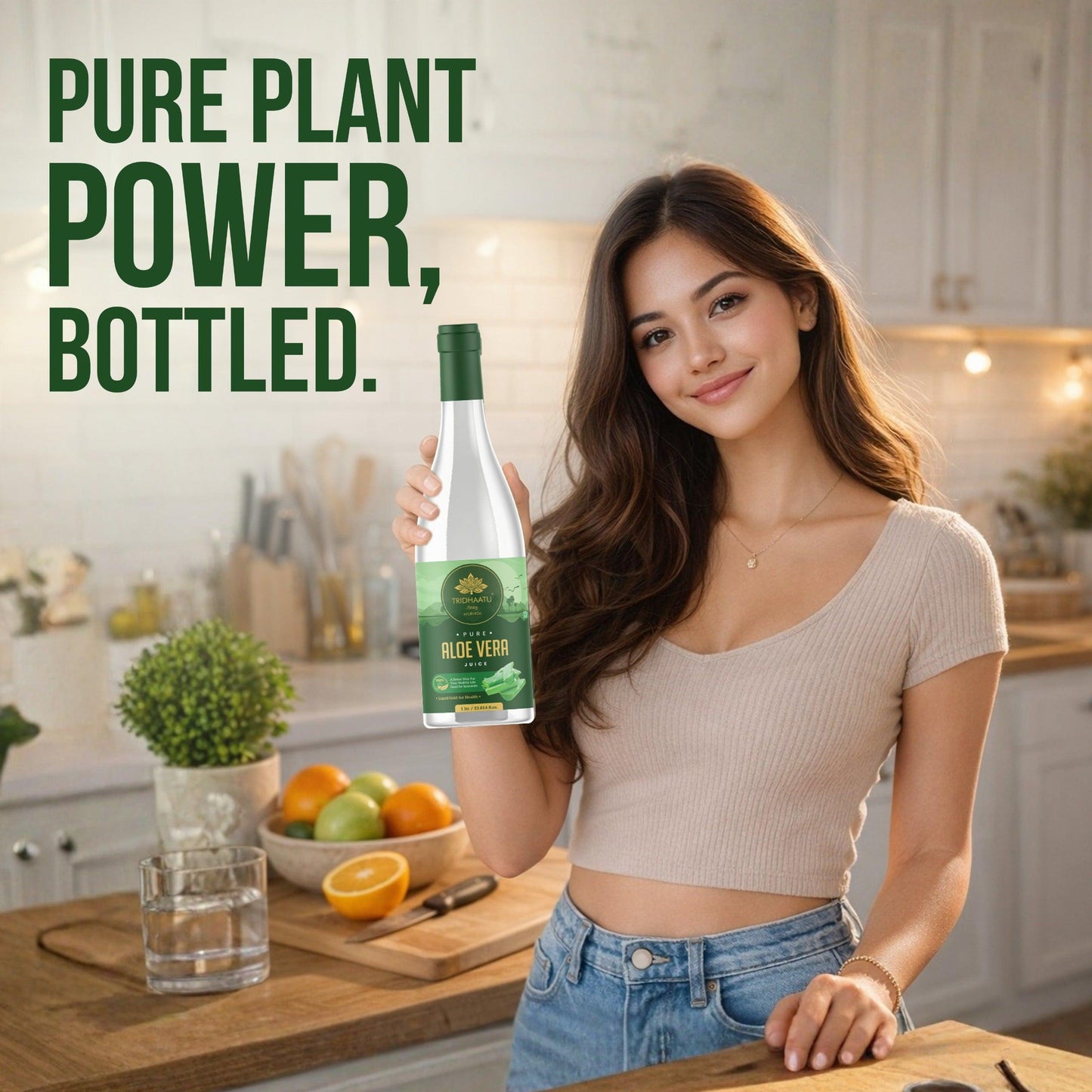 Aloe Vera Juice | Natural Juice Made Within 4 Hours Of Harvesting | No Added Sugar, 1L | Ayurvedic Health Juice For Good Skin & Hair Health | Detoxifies & Rejuvenates Skin, Hair & Body | Good For Liver & Digestive Health | Immunity Booster.