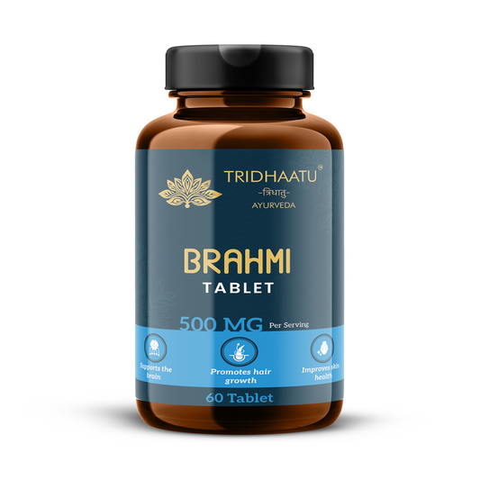Brahmi Tablets | Helps Improve Memory | Promotes Alertness | Pure Herbs for Mind Wellness | Made With 100% Pure Brahmi  - 60 VEG Tabs