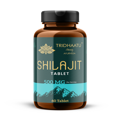 Pure Himalayan Shilajit/Shilajeet  Tablets (500mg) - 60 Tabs | 100% Natural Ayurvedic Supplement for Men & Women | Boosts Energy, Stamina, Endurance & Vitality | Rich in Fulvic Acid & 80+ Trace Minerals