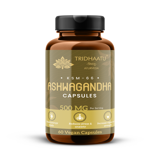 Ashwagandha KSM-66® | 5% Withanolides for Max Results | Clinically Proven 100% Pure Root Extract | Stress And Anxiety Relief, Energy & Recovery Support for Men & Women | World’s Strongest Ashwagandha | 60 Capsules ( 500 MG )