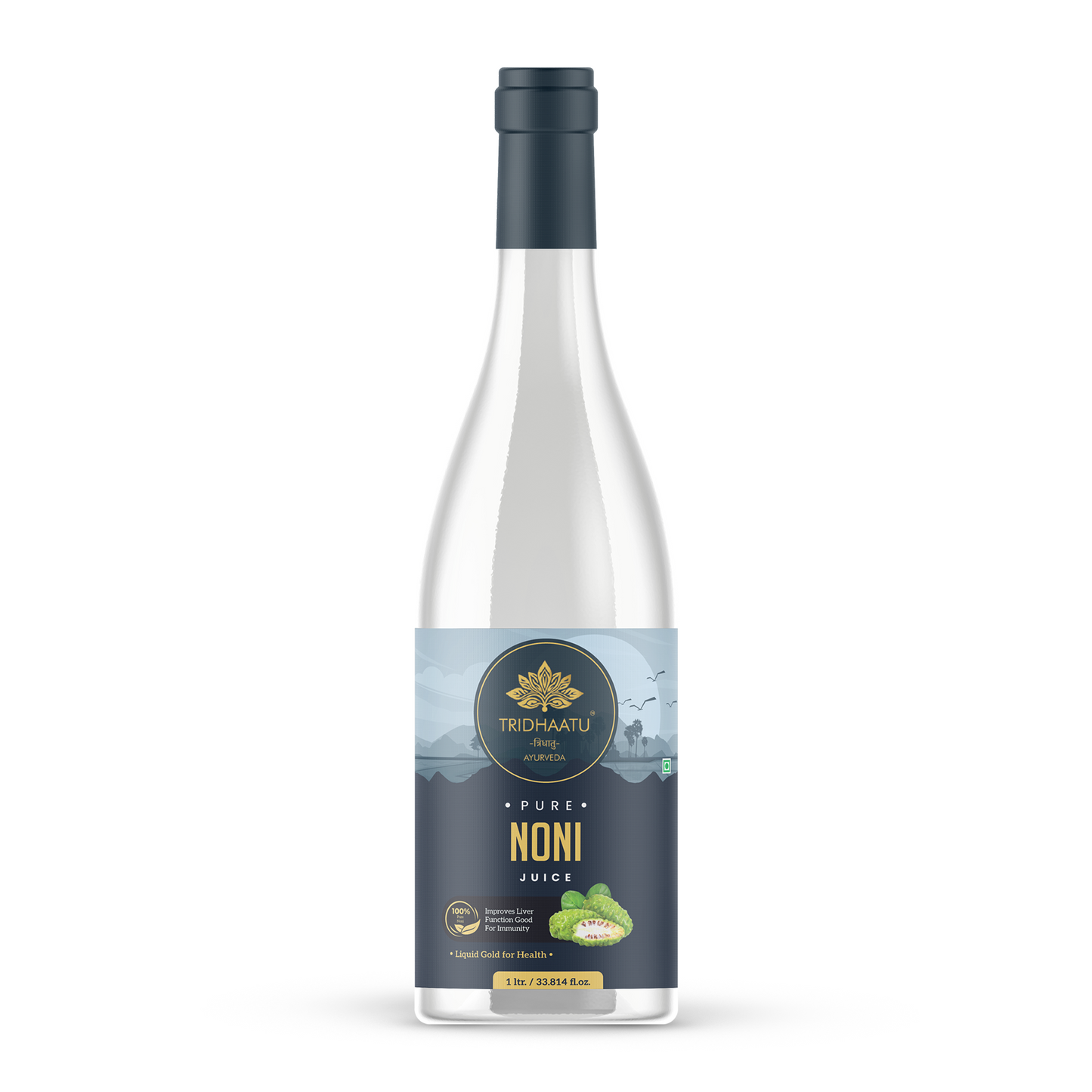 Pure Noni Juice - 1L | Pure Morinda Citrifolia Extract | Natural Ayurvedic Immunity & Energy Booster | Supports Digestion & Joint Health | No Added Sugar & FSSAI Certified