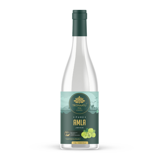 Amla Juice: Rich Source of Vitamin C and Antioxidants for Immunity Boosting & Suitable for healthy Hair & Skin | Detox juice for weight loss | Natural juice made with cold-pressed amla | No Added Sugar | Pure, Natural and 100% Ayurvedic Juice -1L