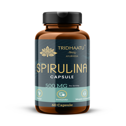 Spirulina 2000 mg per Serving | Protein Rich Organic Superfood for Energy, Immune Support, Detox & Overall Wellness | Anti-Oxidant | Anti-Inflamatory | Veg Capsules (60 Veg)