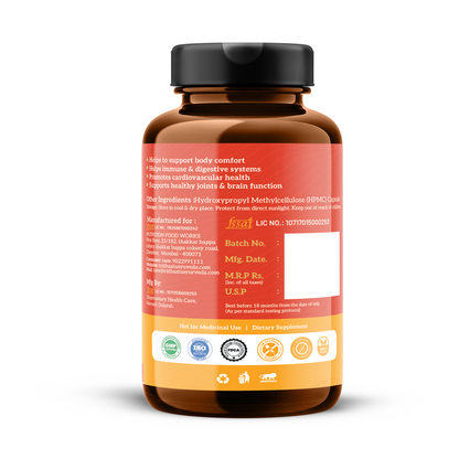 Tridhaatu Ayurveda Turmeric Curcumin 1500mg with BioPerine for Joint Support & Inflammation - 60 Vegan Capsules | Anti-inflammatory Supplement for Adults | With Curcuma Longa, Turmeric & Ginger Root extract | Joint Support Supplement for Men & Women