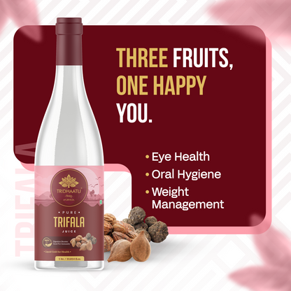 Pure Triphala / Trifala Juice - 1L Natural Digestion & Detox | Pure Amla, Baheda & Haritaki Blend | Natural Relief from Constipation & Acidity | Supports Digestion, Weight Management & Eye Health