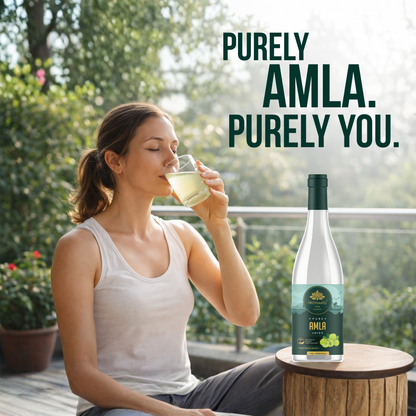 Amla Juice: Rich Source of Vitamin C and Antioxidants for Immunity Boosting & Suitable for healthy Hair & Skin | Detox juice for weight loss | Natural juice made with cold-pressed amla | No Added Sugar | Pure, Natural and 100% Ayurvedic Juice -1L