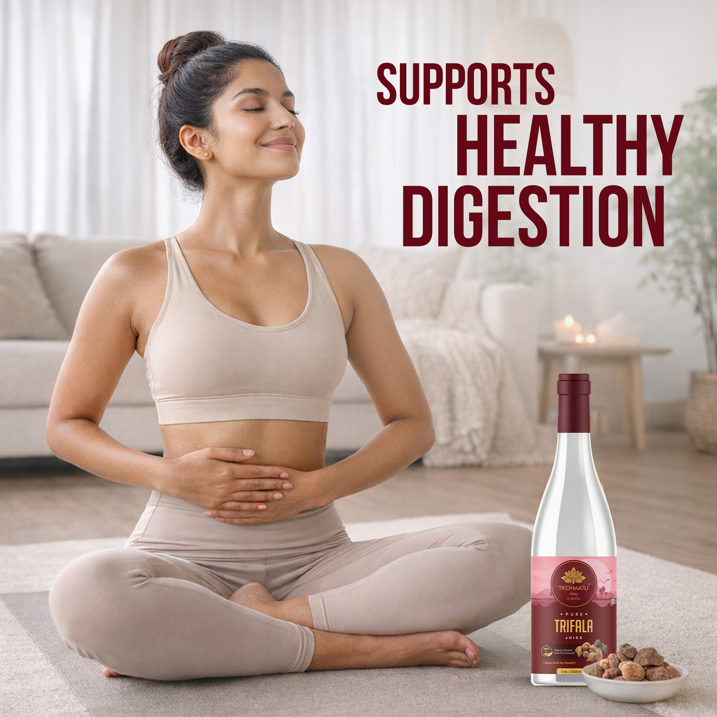 Pure Triphala / Trifala Juice - 1L Natural Digestion & Detox | Pure Amla, Baheda & Haritaki Blend | Natural Relief from Constipation & Acidity | Supports Digestion, Weight Management & Eye Health