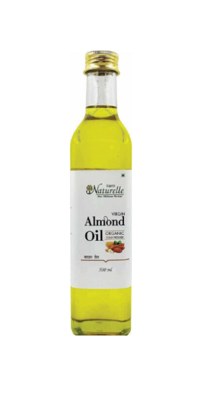 100% Pure Organic Cold Pressed Virgin Almond Oil | Rich in Vitamin E | Pure Sweet Almond Oil