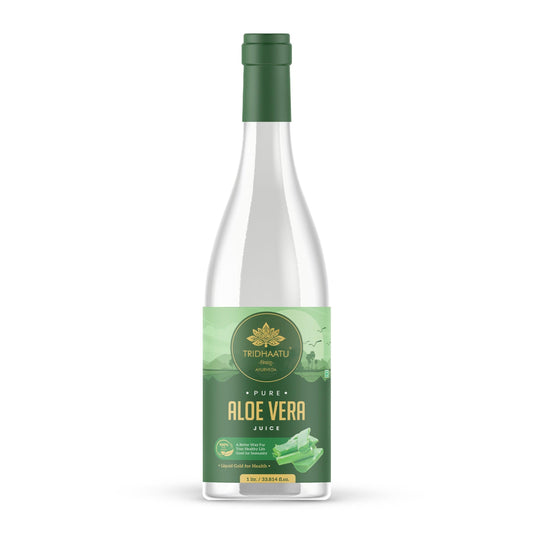Tridhaatu Ayurveda Pure Aloe Vera Juice – 100% Natural Ayurvedic Drink for Immunity, Digestion &amp; Skin Glow | 1L
