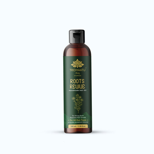 Root Revive Hair Oil for Men and Women- 100ml | Ayurvedic Hair Oil For Hair Growth| With Maha Bhringhraj | Clinically Proven Hair Fall Control Oil | 19 Powerful Herbs Slow Cooked in Tel Pak Vidhi |4X Power of Bhringa