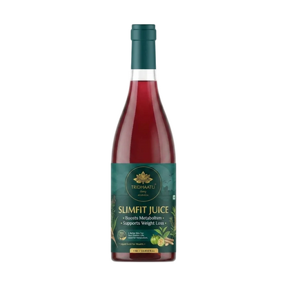 a bottle of Tridhaatu Ayurveda's Slimfit Juice – Boosts Metabolism and Supports Weight Loss (1L) 