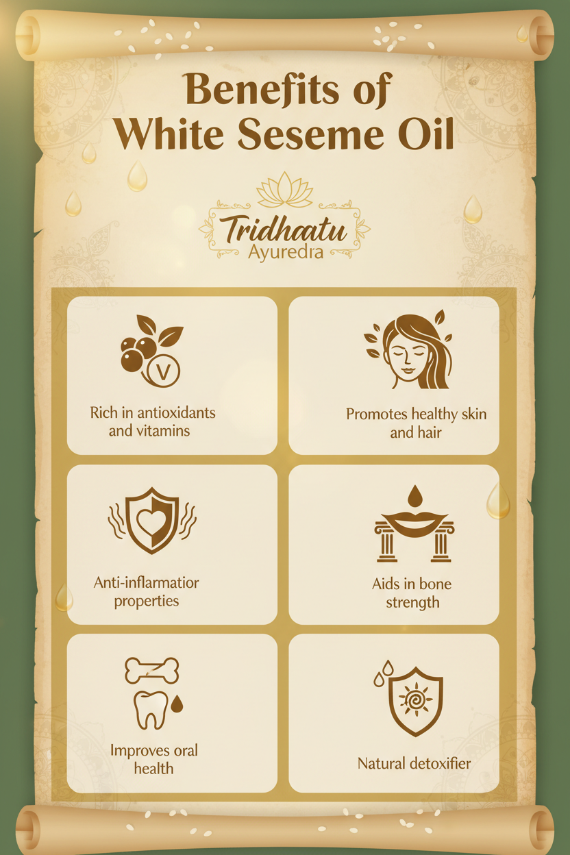 100% Natural Cold Pressed & Wood Pressed White Sesame Oil Til/Gingelly Cooking Oil