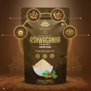 Tridhaatu Ayurveda Organic Ashwagandha Root Powder | 100g - Ashwagandha Podi/Amukkara Kizhangu / Asvagandha / Adaptogen Churna Powder