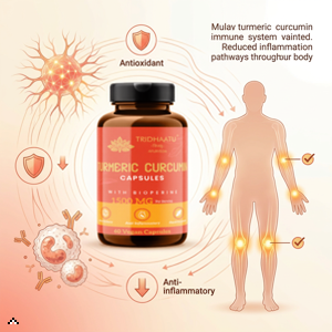 Tridhaatu Ayurveda Turmeric Curcumin 1500mg with BioPerine for Joint Support & Inflammation - 60 Vegan Capsules | Anti-inflammatory Supplement for Adults | With Curcuma Longa, Turmeric & Ginger Root extract | Joint Support Supplement for Men & Women