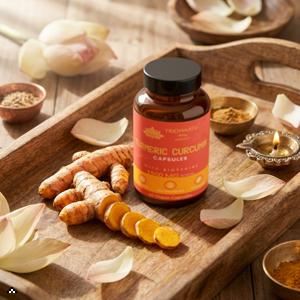 Tridhaatu Ayurveda Turmeric Curcumin 1500mg with BioPerine for Joint Support & Inflammation - 60 Vegan Capsules | Anti-inflammatory Supplement for Adults | With Curcuma Longa, Turmeric & Ginger Root extract | Joint Support Supplement for Men & Women