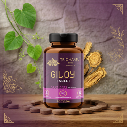 Pure Herbs Guduchi Giloy Tablets with 100% Pure Giloy Extract | Ayurvedic Immunity Booster | Protects against Infections | Improves Liver Function |100% Ayurvedic &amp; Vegetarian (90 Tabs) 500 MG