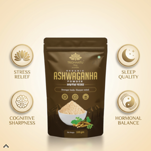 Tridhaatu Ayurveda Organic Ashwagandha Root Powder | 100g - Ashwagandha Podi/Amukkara Kizhangu / Asvagandha / Adaptogen Churna Powder