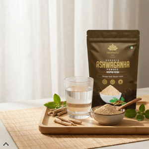 Tridhaatu Ayurveda Organic Ashwagandha Root Powder | 100g - Ashwagandha Podi/Amukkara Kizhangu / Asvagandha / Adaptogen Churna Powder