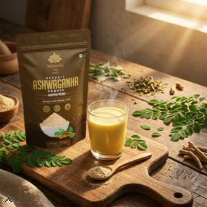 Tridhaatu Ayurveda Organic Ashwagandha Root Powder | 100g - Ashwagandha Podi/Amukkara Kizhangu / Asvagandha / Adaptogen Churna Powder