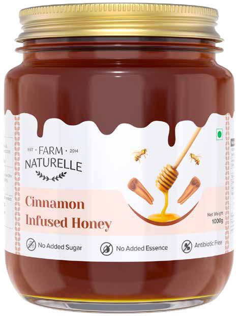 Cinnamon Infused wild Forest Honey - 400 gm | 100% Pure Honey, Raw Natural Un-Processed - Un-Heated Honey | Lab Tested in Glass Bottle.