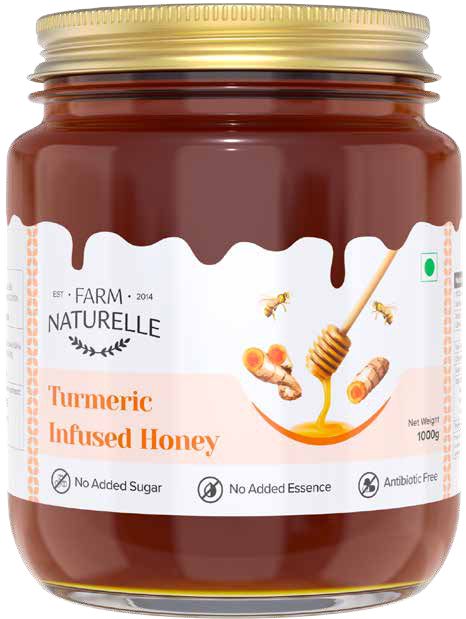 Turmeric Infused wild Forest Honey - 400 gm | 100% Pure Honey, Raw Natural Un-Processed - Un-Heated Honey | Lab Tested in Glass Bottle. (Copy)