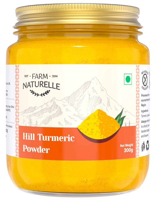 Hill pure Organic Turmeric Powder | Authentic Turmeric Powder from Uttarakhand Hills | Hand Ground | Preservative Free Perfectly Balanced Turmeric